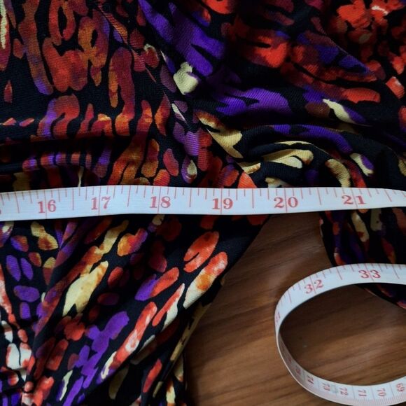 Ann Klein Womens Tunic Blouse Faux Wrap Slinky 3/4 Sleeve Medium - Picture 11 of 12